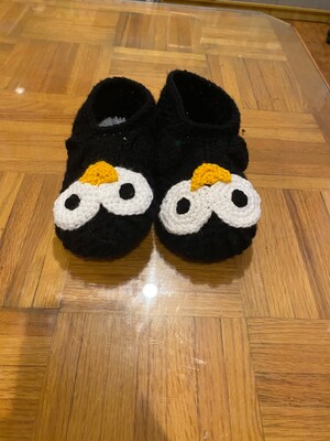 Penguin Crochet Slippers - image1